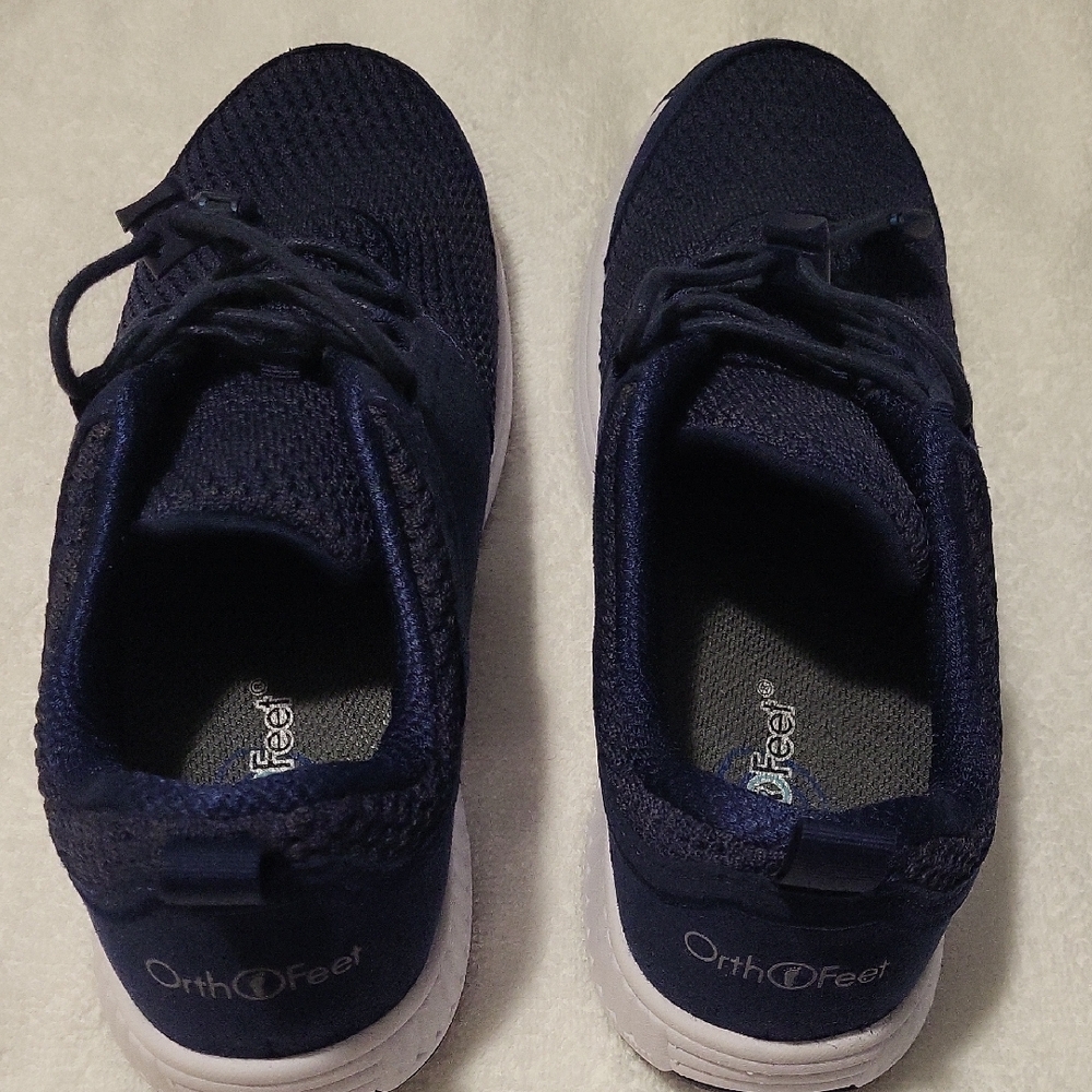 Orthofeet Women's Dark Blue Athletic Shoes